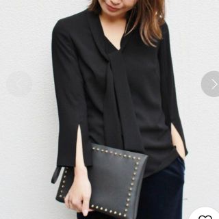 美品✨ドゥーズィエムクラス シャツ 秋服 ブラウス ボウタイ とろみ リボンタイ