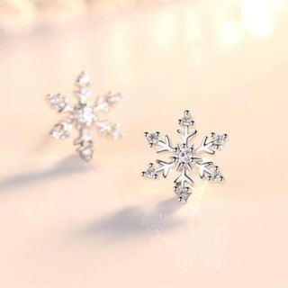  スノーフレイク　ダイヤモンド　ピアス(ピアス)