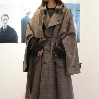 サンシー(SUNSEA)のstein 19AW LAY OVERSIZED OVERLAP COAT(トレンチコート)