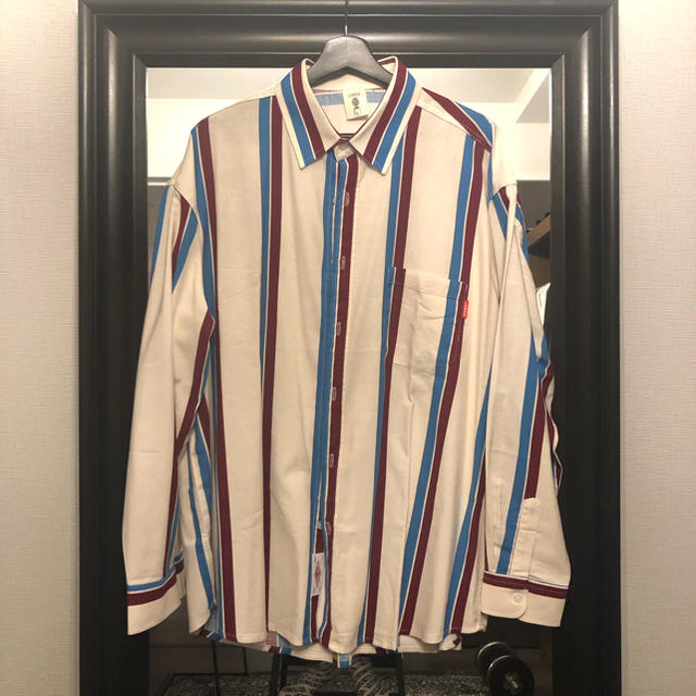 Balenciaga - 【韓国購入シャツ】ストライプシャツ/オーバーサイズ/白