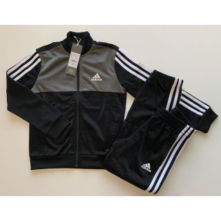 アディダス(adidas)の新品★ アディダス ★ 上下セット ジャージ  黒 グレー ★ キッズ 130(その他)