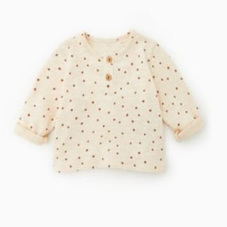 ザラキッズ(ZARA KIDS)のスター柄ヘンリーネックTシャツ(Ｔシャツ)