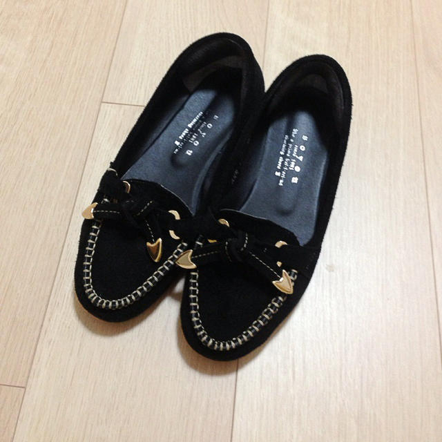 dholic(ディーホリック)の黒のスウェードローファー レディースの靴/シューズ(ローファー/革靴)の商品写真