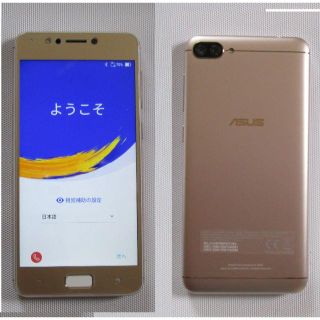 エイスース(ASUS)の【美品】ZenFone 4 Max（ZC520Kゴールド／Android 8)(スマートフォン本体)