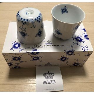 ロイヤルコペンハーゲン(ROYAL COPENHAGEN)のROYAL COPENHAGEN ペアカップ  ブルーエレメンツ(グラス/カップ)