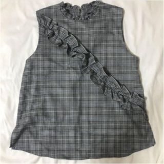 ZARA タータンチェック ノースリーブ(タンクトップ)