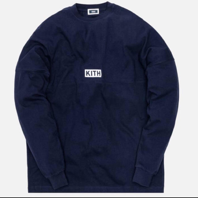 kith track ls paneled tshirts navy