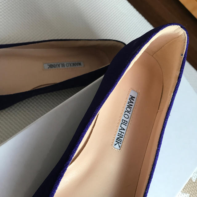 MANOLO BLAHNIK(マノロブラニク)のともちゃん様専用MANOLOBLAHNIKマノロブラニクハンギシパープル37 レディースの靴/シューズ(ハイヒール/パンプス)の商品写真