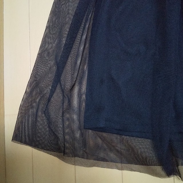 GU(ジーユー)のGU 黒チュールスカート レディースのスカート(ひざ丈スカート)の商品写真