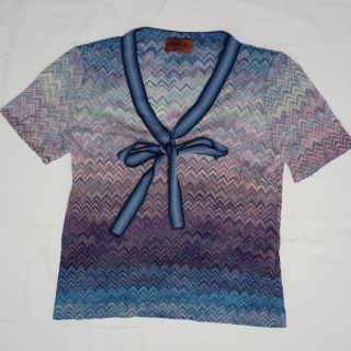 ミッソーニ(MISSONI)のイタリア製 MISSONI ミッソーニ シルク混 半袖ニット(ニット/セーター)