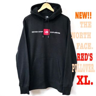 ザノースフェイス(THE NORTH FACE)のXL相当 新品 ノースフェイス RED'S プルオーバー パーカー 黒 (パーカー)