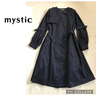 ミスティック(mystic)の前髪カット様専用   新品未使用品！ミスティック＊ノーカラー トレンチコート(ロングコート)