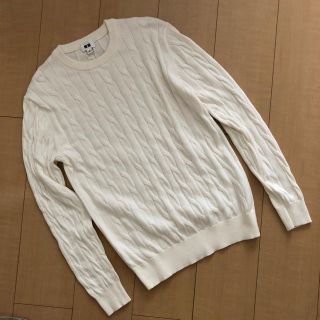 ユニクロ(UNIQLO)のユニクロ コットンカシミヤケーブルクルーネックセーター☆(ニット/セーター)