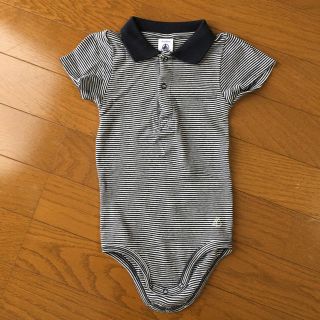 プチバトー(PETIT BATEAU)の襟付き半袖ボディ24m【プチバトー】(ロンパース)