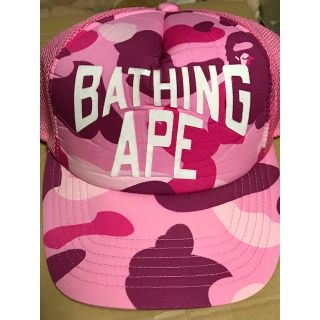 アベイシングエイプ(A BATHING APE)のエイプ キャップ ピンクカモ美品(キャップ)