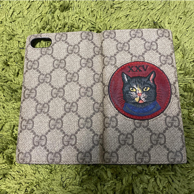 Gucci - GUCCI iPhoneケース 手帳型 iPhone8 iPhone7 猫の通販