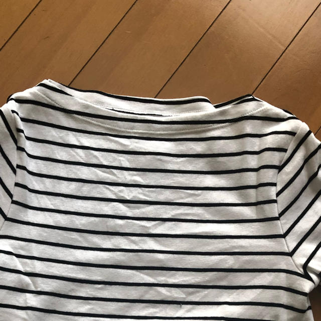 MUJI (無印良品)(ムジルシリョウヒン)のボートネックTシャツ 七ぶ袖   無印XSサイズ レディースのトップス(Tシャツ(長袖/七分))の商品写真