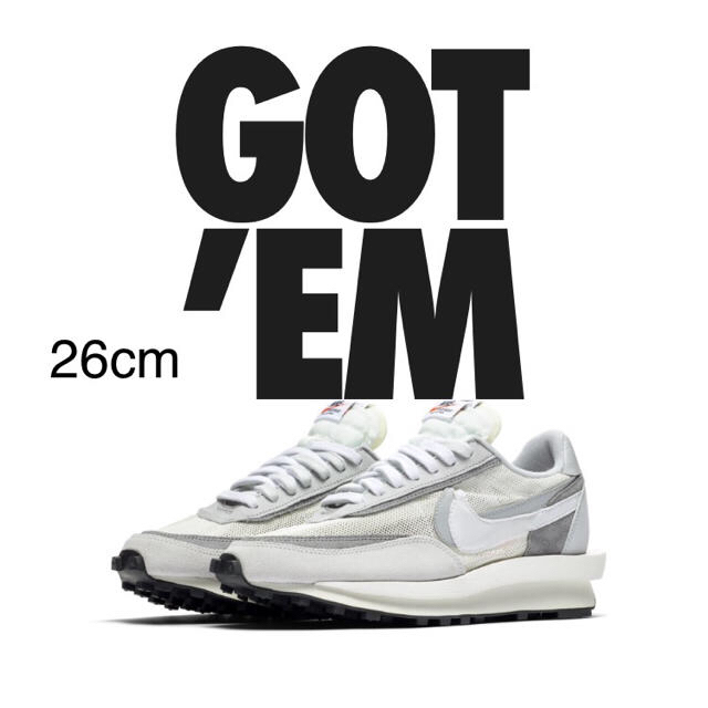 nike sacai ldwaffle summit white 26cm