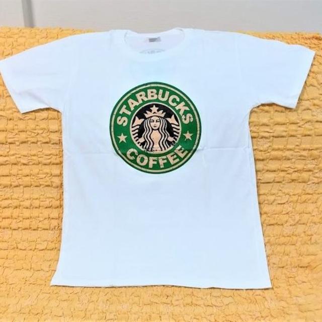 スターバックス★おもしろTシャツ★ホワイト★白★XXⅬ★コットン１００★ メンズのトップス(Tシャツ/カットソー(半袖/袖なし))の商品写真