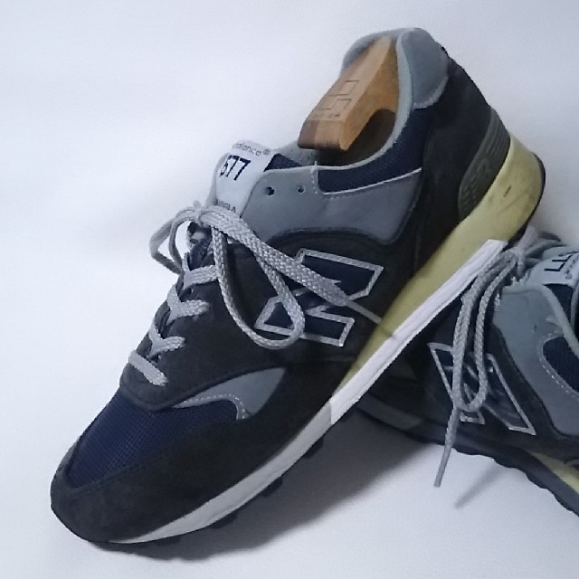 希少イングランド製ビンテージ!ニューバランス577高級スニーカー紺灰