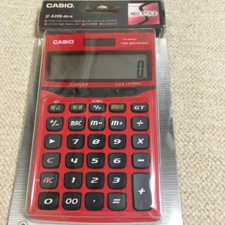 カシオ(CASIO)の【美品】CASIO ジャスト型デザイン電卓 JF-A200-RD-N (その他)