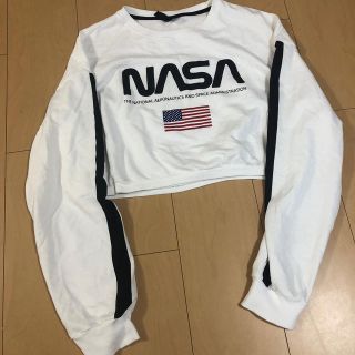 エイチアンドエム(H&M)のH＆M NASA ショート丈 ロンＴ(Tシャツ(長袖/七分))