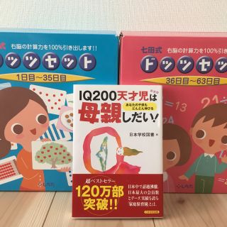 『七田式ドッツセット』と本『IQ200天才児は母親しだい！』(その他)