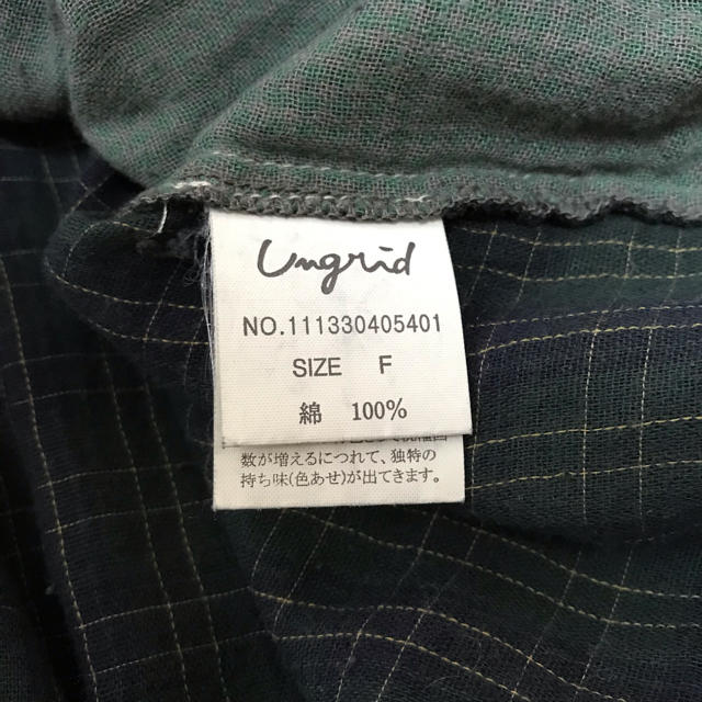Ungrid(アングリッド)のUngrid ラグランコンビチェックシャツ レディースのトップス(シャツ/ブラウス(長袖/七分))の商品写真