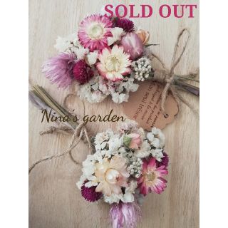 ドライフラワー*°♡Natural Flowerミニスワッグ2点セット(ドライフラワー)