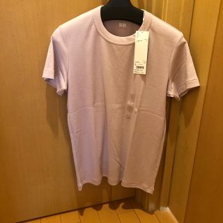 ユニクロ(UNIQLO)の値下げ★UNIQLO クールネックT ライトパープルL(カットソー(半袖/袖なし))