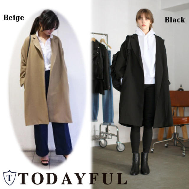 TODAYFUL(トゥデイフル)のTODAYFUL  ドロップショルダーコート レディースのジャケット/アウター(ロングコート)の商品写真