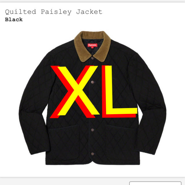 黒 Quilted Paisley Jacket supreme ペイズリー
