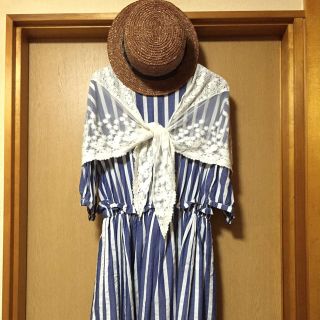 ダブルクローゼット(w closet)のストライプワンピース(ひざ丈ワンピース)