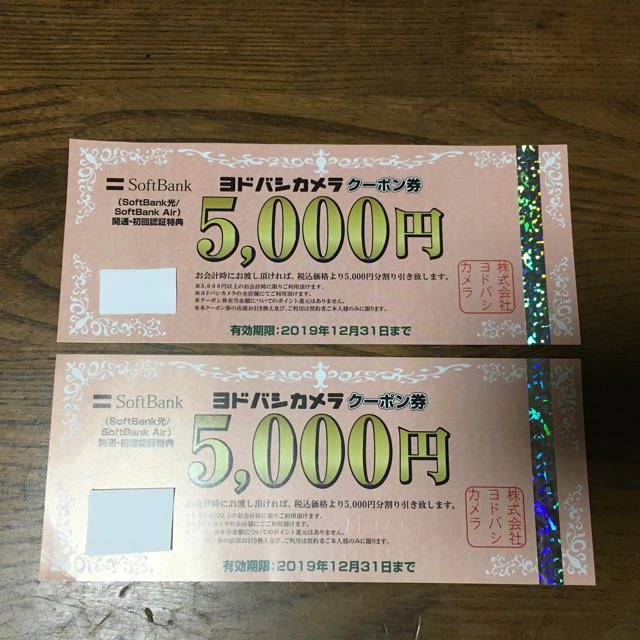 ヨドバシカメラ　クーポン券　5,000円×2枚