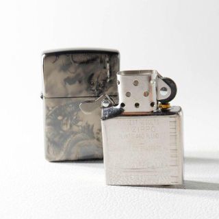 ZIPPO 龍虎 レーザー彫刻 ブラックチタンコーティング 廃盤商品