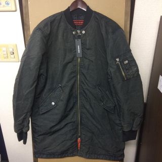 ディーゼル(DIESEL)の【新品】DIESEL ロング丈 MA-1 Lサイズ(ブルゾン)