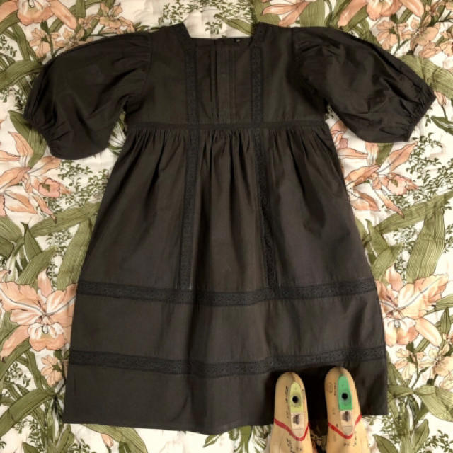 BONJOUR DIARY 2019AW dress (black/2y)キッズ/ベビー/マタニティ