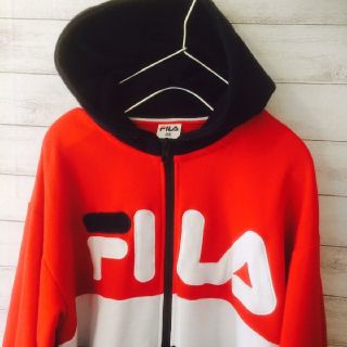 フィラ(FILA)の【良好 希少】 FILA ビッグロゴ スウェット プルオーバー パーカー(パーカー)