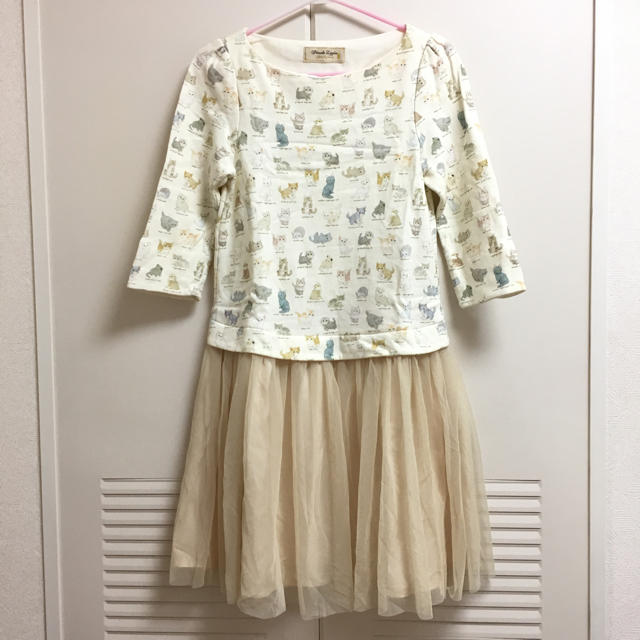 franche lippee(フランシュリッペ)のfranche lippée // ねこ図鑑OP レディースのワンピース(ひざ丈ワンピース)の商品写真