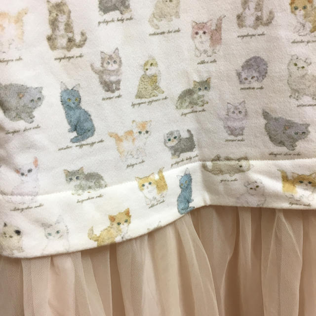 franche lippee(フランシュリッペ)のfranche lippée // ねこ図鑑OP レディースのワンピース(ひざ丈ワンピース)の商品写真