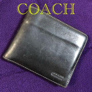 COACH二つ折り財布ブラック(折り財布)