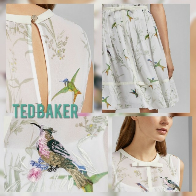 TED BAKER(テッドベイカー)の2019新作TED BAKER☆刺繍ワンピ レディースのワンピース(ひざ丈ワンピース)の商品写真