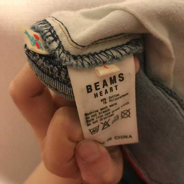 BEAMS(ビームス)のBEAMS LIGHT ブルー ジーンズ ストレッチ 赤ステッチ ビームス レディースのパンツ(デニム/ジーンズ)の商品写真