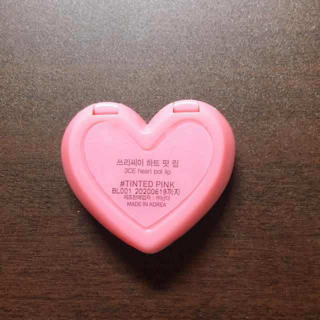 3ce(スリーシーイー)の3CE heart pot lip コスメ/美容のスキンケア/基礎化粧品(リップケア/リップクリーム)の商品写真