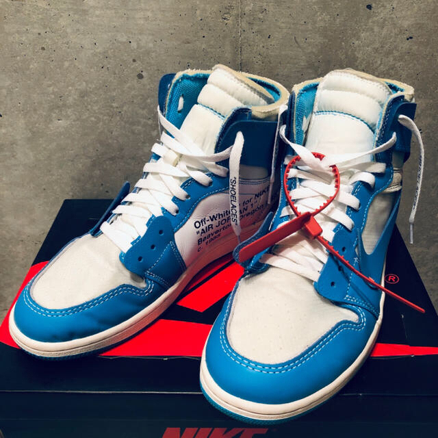 靴/シューズNike Off White THE10 AirJordan1 UNC