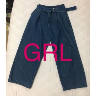 グレイル(GRL)のGRL デニム ワイドパンツ(カジュアルパンツ)