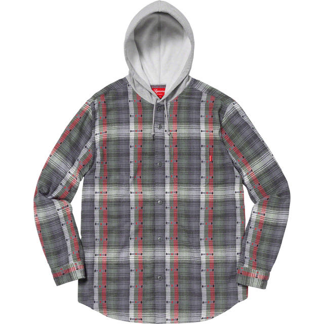 Hooded Jacquard Flannel Shirt supreme - シャツ