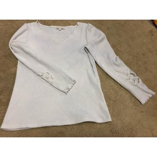 プロポーションボディドレッシング(PROPORTION BODY DRESSING)の[プロポーションボディドレッシング] フラワーリブテレコスカラVカットソー (カットソー(長袖/七分))