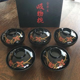 会津塗  仙才形 吸物椀(食器)