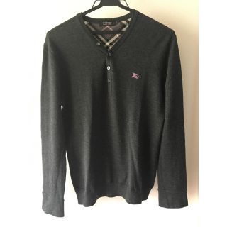 バーバリーブラックレーベル(BURBERRY BLACK LABEL)の【美品。グレー。】ニット セーター(ニット/セーター)